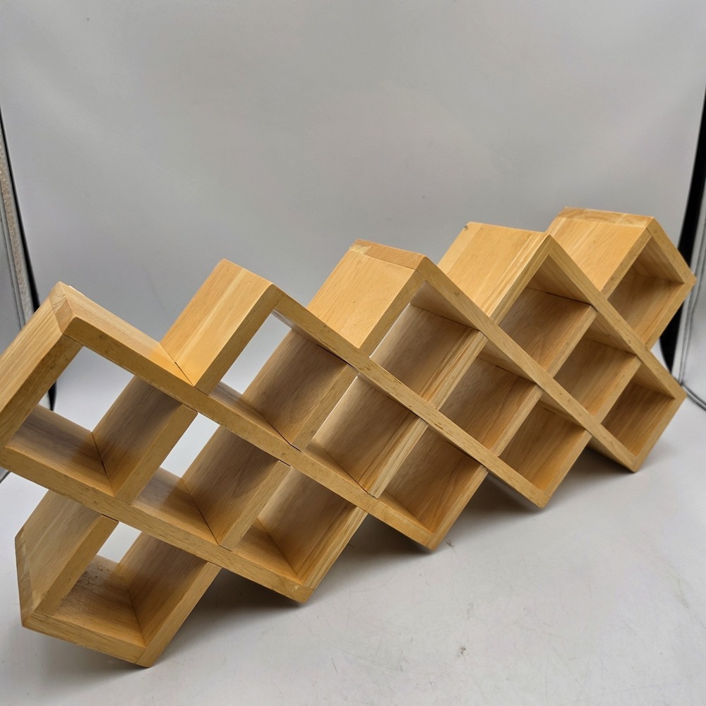 Kamenstein Criss-Cross Bamboo Spice Rack 18-Jar Countertop Wall Mount Organizer